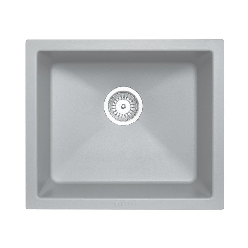 Granite Single Bowl Kitchen Sink 533x457mm - Concrete Grey