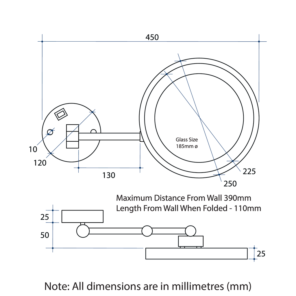Thermogroup Ablaze Lit Magnifying Mirror