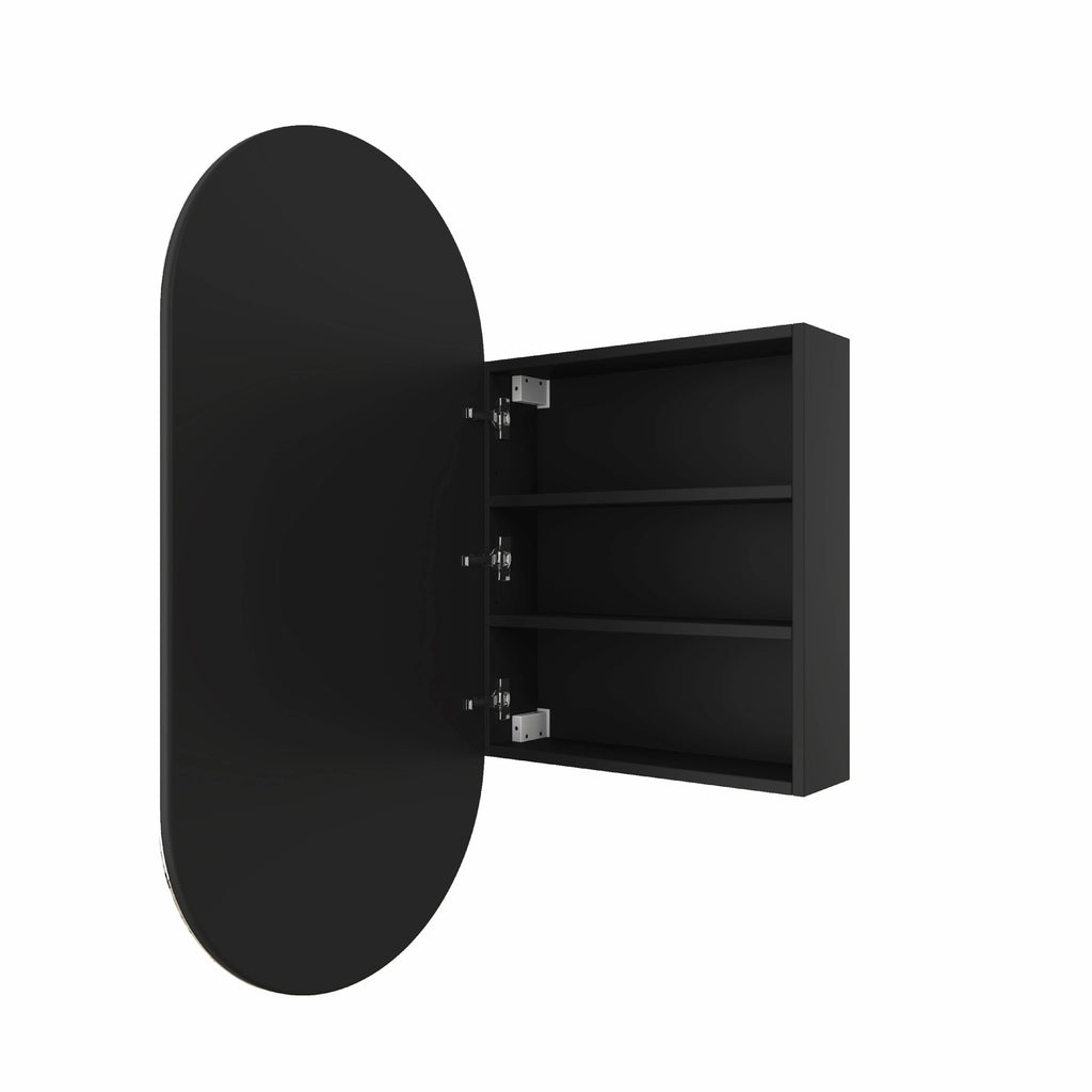 Thermogroup Ablaze Lincoln Pill Mirror Cabinet - Black