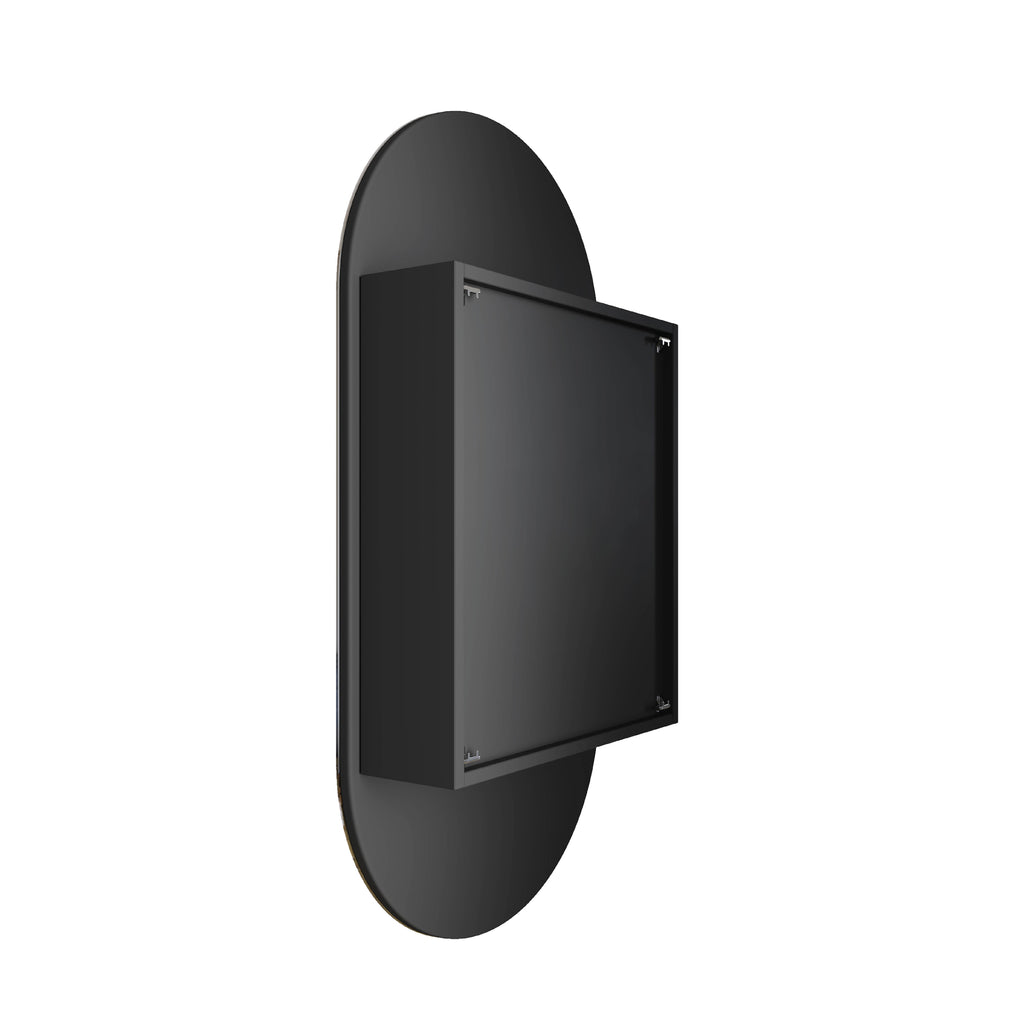 Thermogroup Ablaze Lincoln Pill Mirror Cabinet - Black