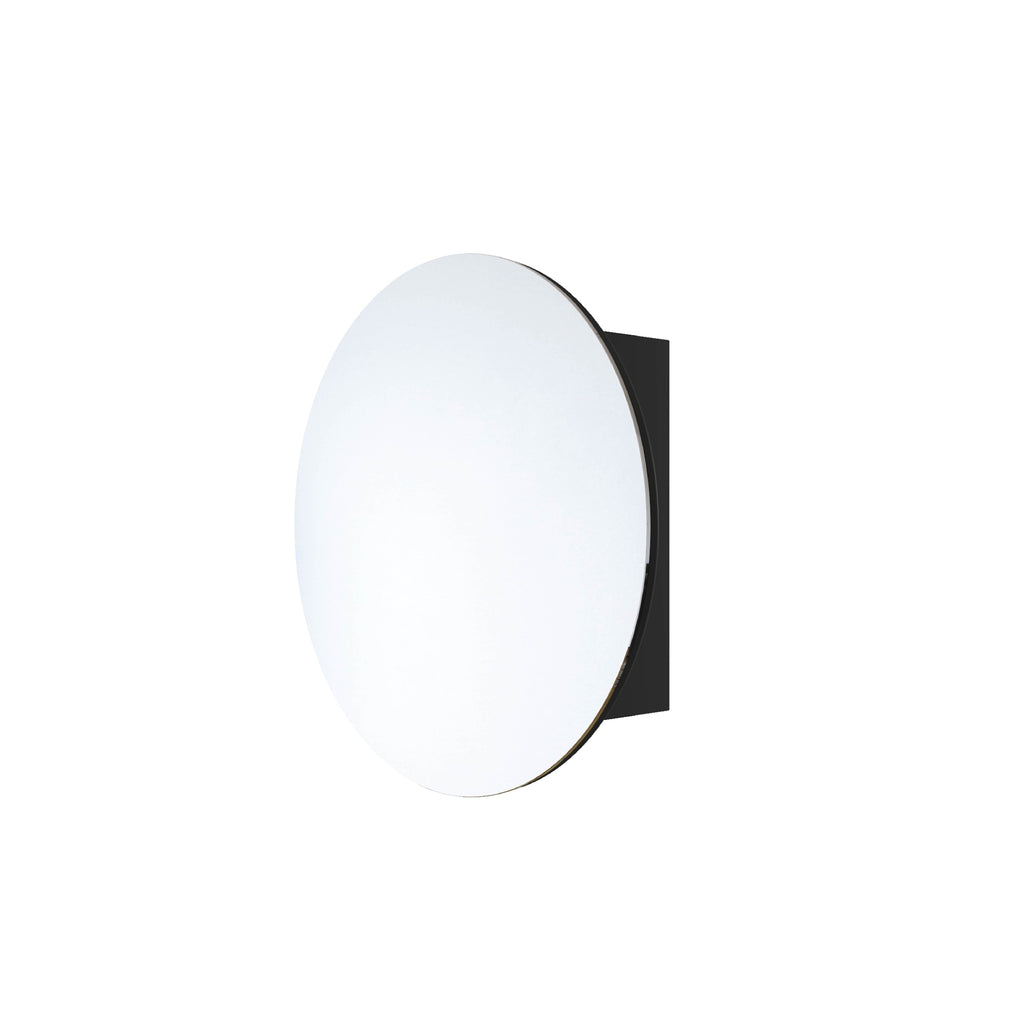 Thermogroup Chelsea Round Mirror Cabinet - Black