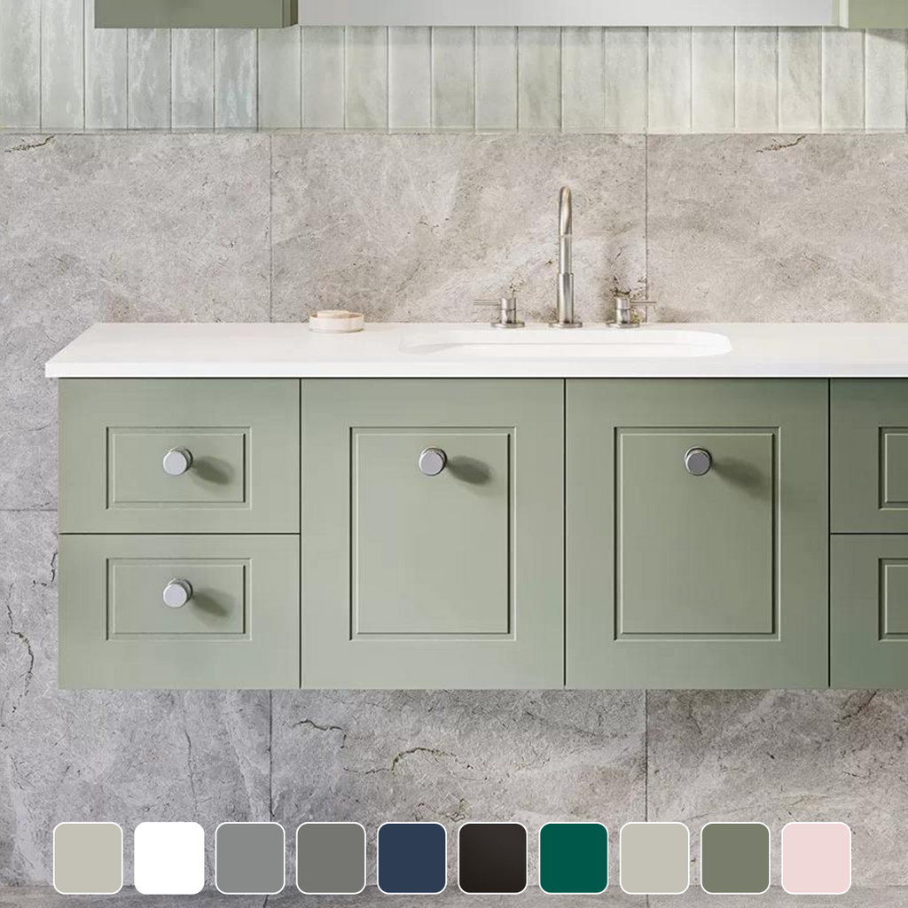 Timberline Victoria Wall Hung Vanity with Silksurface Top & Under Counter Basin