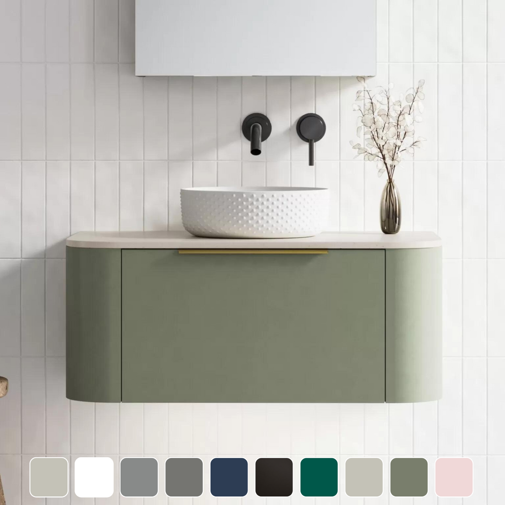 Timberline Santos Flat Panel Painted Wall Hung Vanity with Above Counter Basin