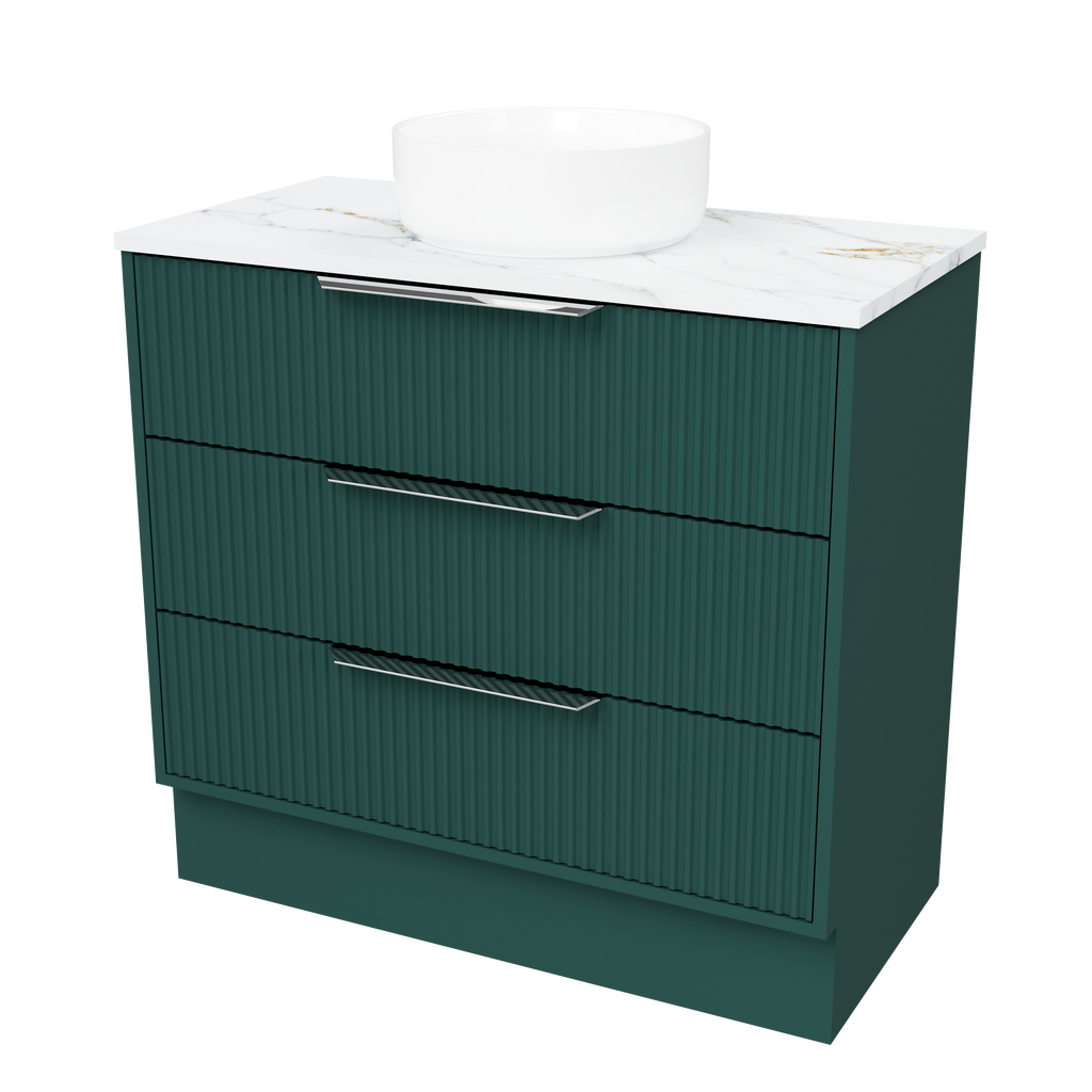 Timberline Emmett Dockland Floor Standing Vanity With Above Counter Basin