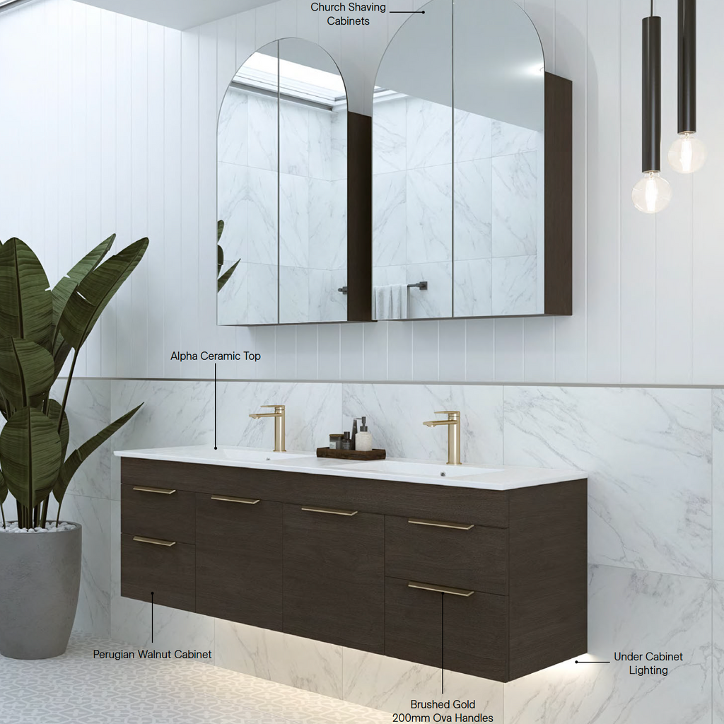 Timberline Indiana Wall Hung Vanity with Alpha Ceramic Top