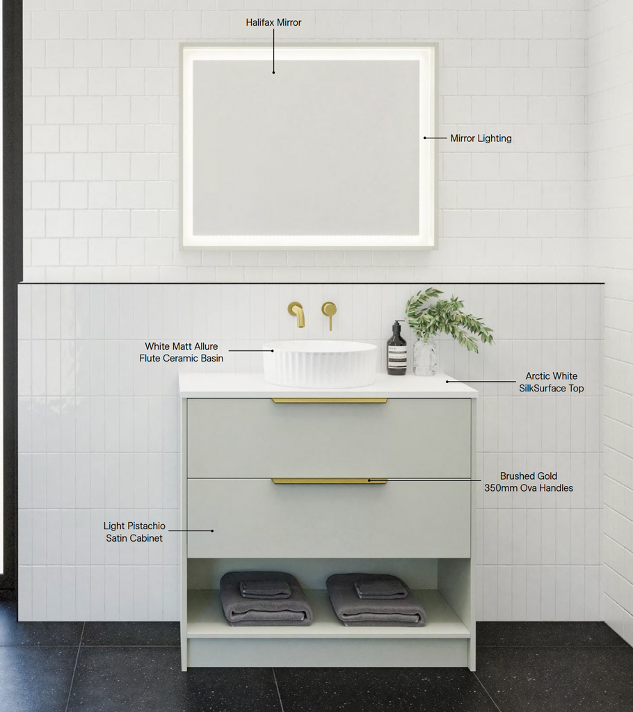 Timberline Kansas Wall Hung Vanity with Above Counter Basin