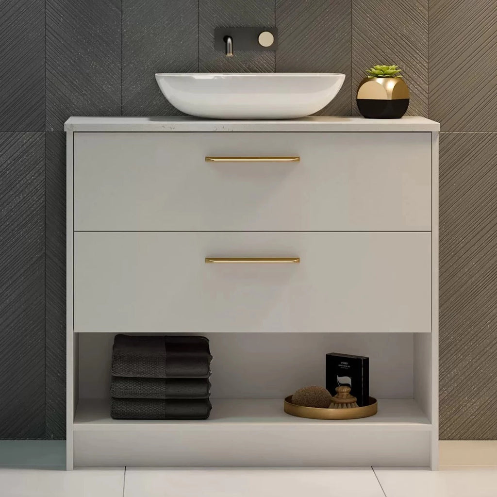 Timberline Karlie Floor Standing Small Vanity with SilkSurface Top & Basin