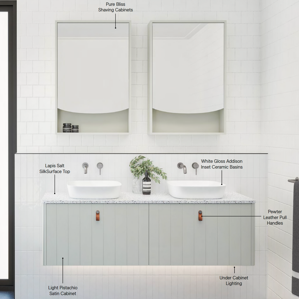 Timberline Saba Wall Hung Vanity With Above Counter Basin