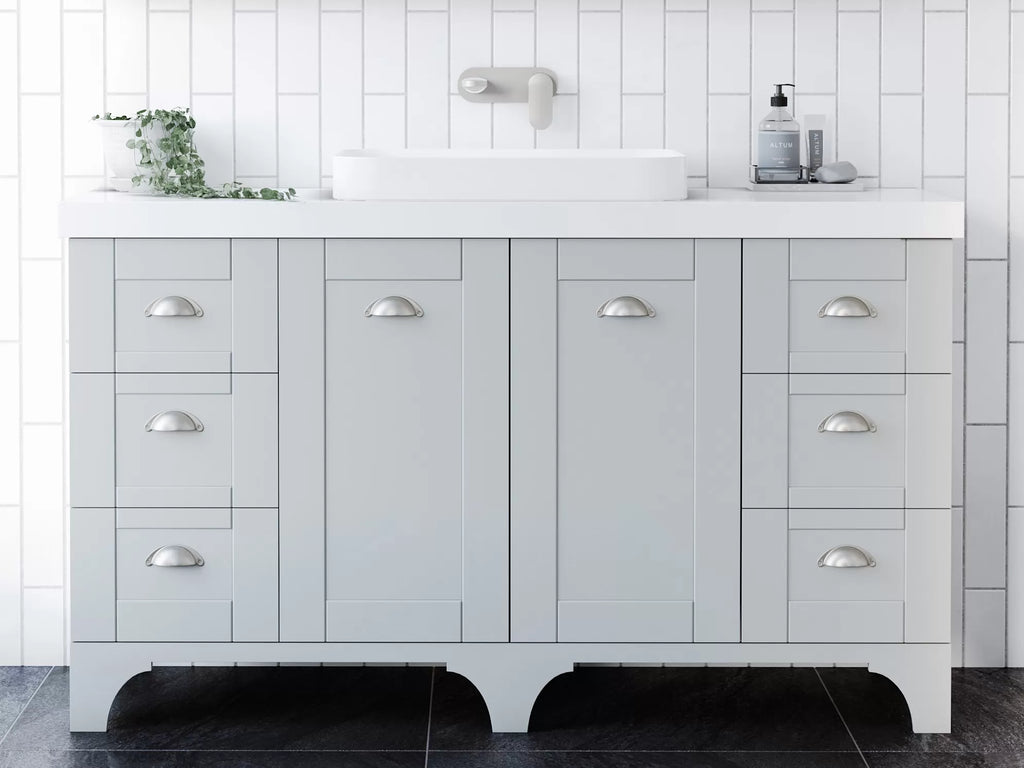 Timberline Windsor Floor Standing Vanity with Silksurface Top & Above Counter Basin