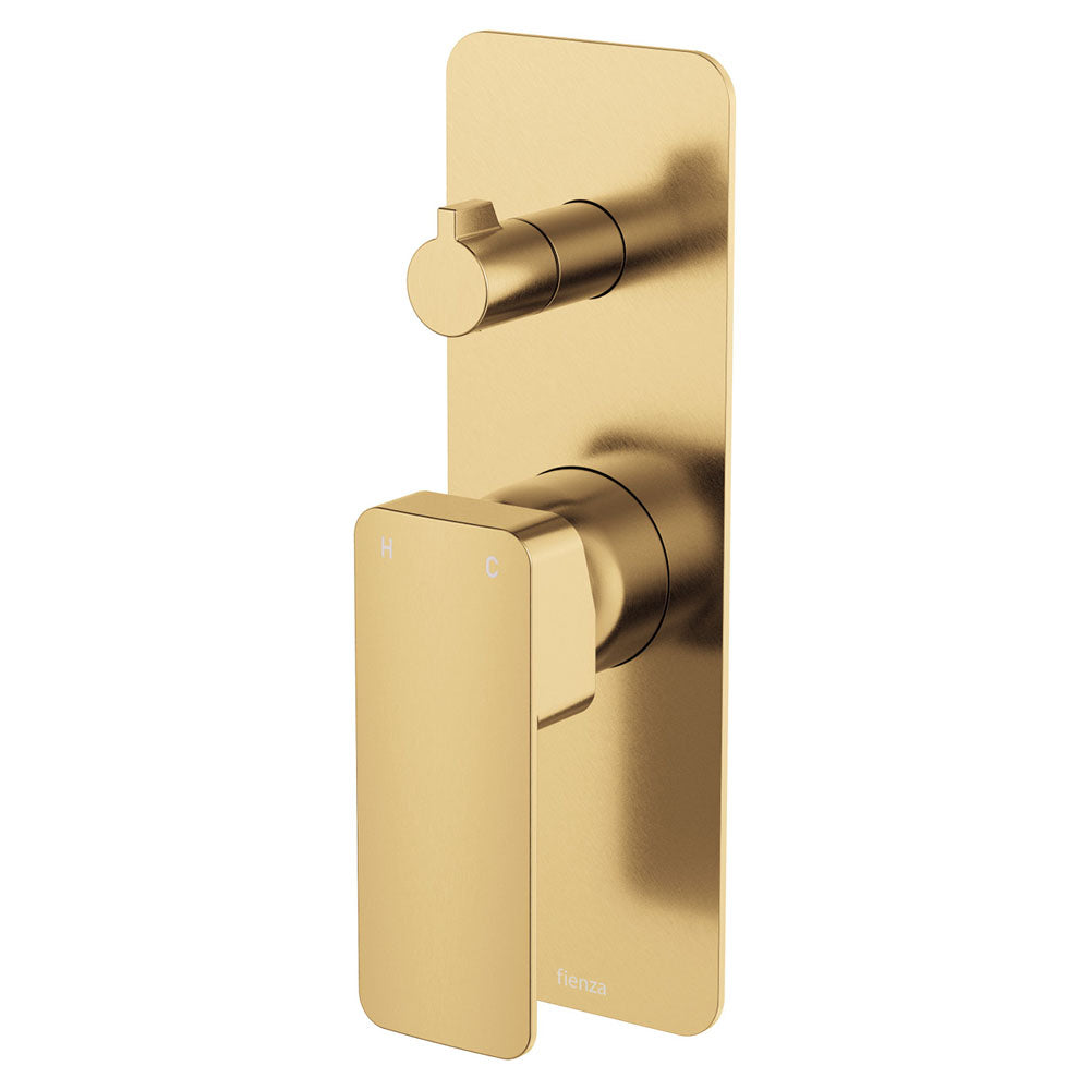 Fienza Tono Rectangular Plate Wall Mixer Diverter - Urban Brass