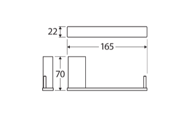 Fienza Tono Roll Holder - Gunmetal Grey