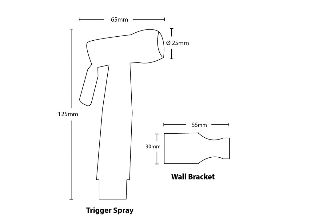 Linkware Hand Held Toilet Bidet Spray Kit - Brushed Gold