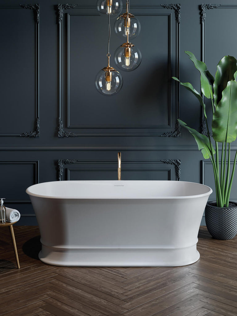 Turner Hastings Claremont 170 x 84 MagnaCast Freestanding Bath - Matte White