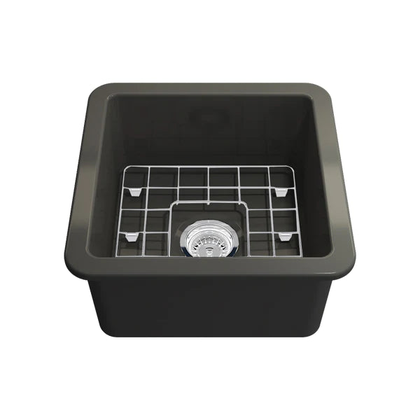 Turner Hastings Cuisine 46x46 Inset / Undermount Fireclay Sink - Matte Black