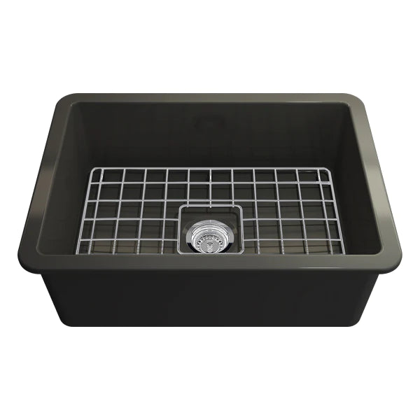 Turner Hastings Cuisine 68x48 Inset-Undermount Fireclay Sink - Matte Black