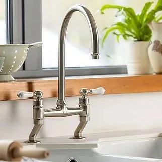 Turner Hastings Ludlow Bridge Mixer Tap – Brushed Brass
