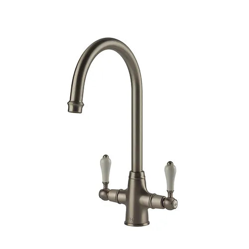 Turner Hastings Ludlow Double Mixer Tap – Brushed Nickel