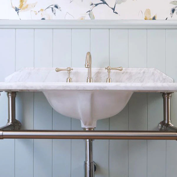 Turner Hastings Mayer Washstand with 90 x 55 Real Carrara Marble Top