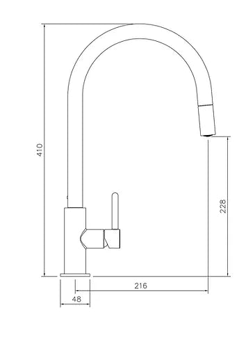 Turner Hastings Naples Pull Out Sink Mixer – Brushed Brass