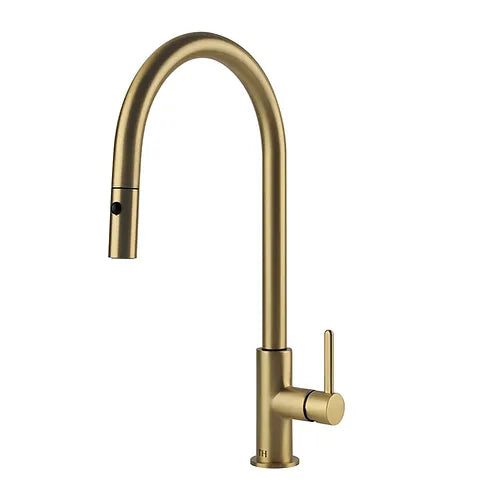 Turner Hastings Naples Pull Out Sink Mixer – Brushed Brass
