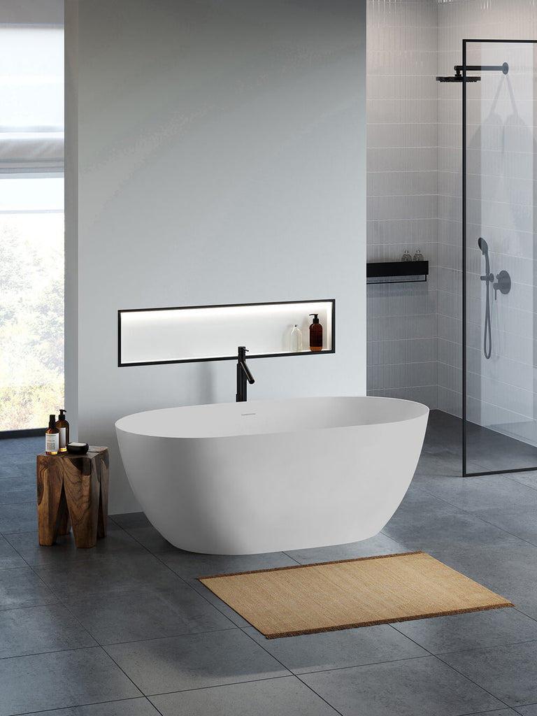 Turner Hastings Narva 160 x 74 MagnaCast Freestanding Bath - Matte White
