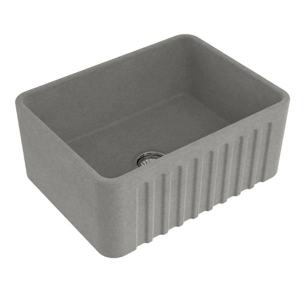 Turner Hastings Novi 60x46 Fireclay Concrete Look Butler Sink - Concrete