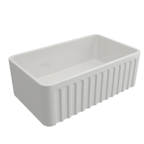Turner Hastings Novi 75x46 Fireclay Butler Sink - Gloss White