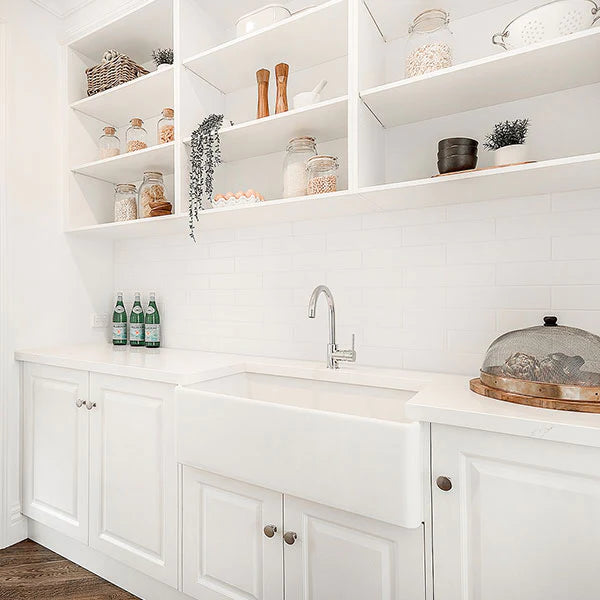 Turner Hastings Novi 75x46 Fireclay Butler Sink - Gloss White