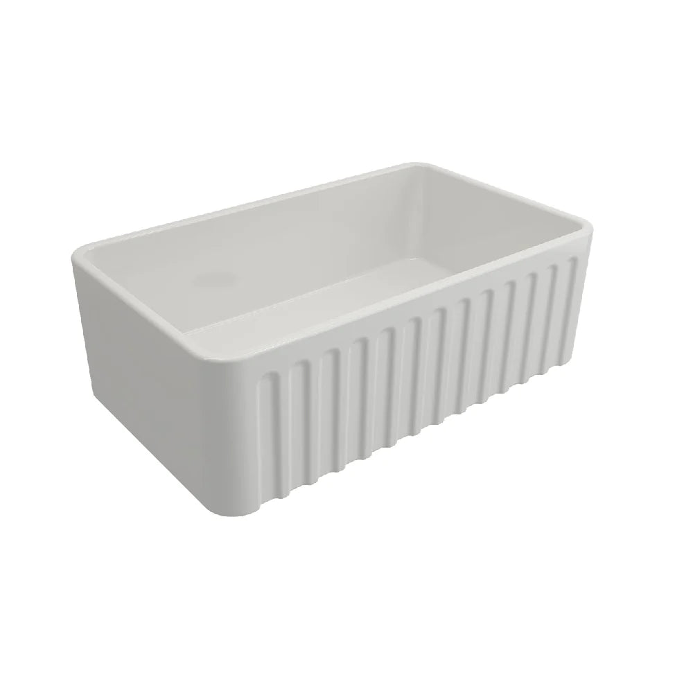 Turner Hastings Novi 75x46 Fireclay Butler Sink - Matte White