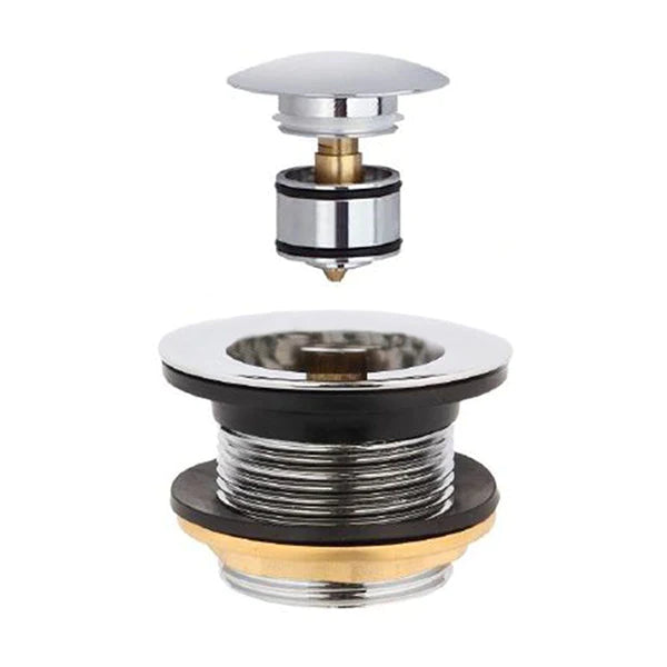 Turner Hastings Safety Pull Out Pop-Up Bath Waste with Short Tail - Chrome