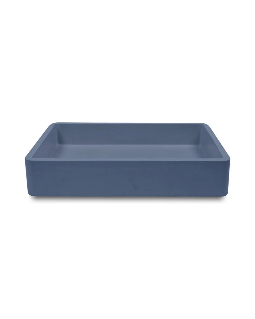 Nood Co Vesl Rectangle Basin Wall Hung - Copan Blue