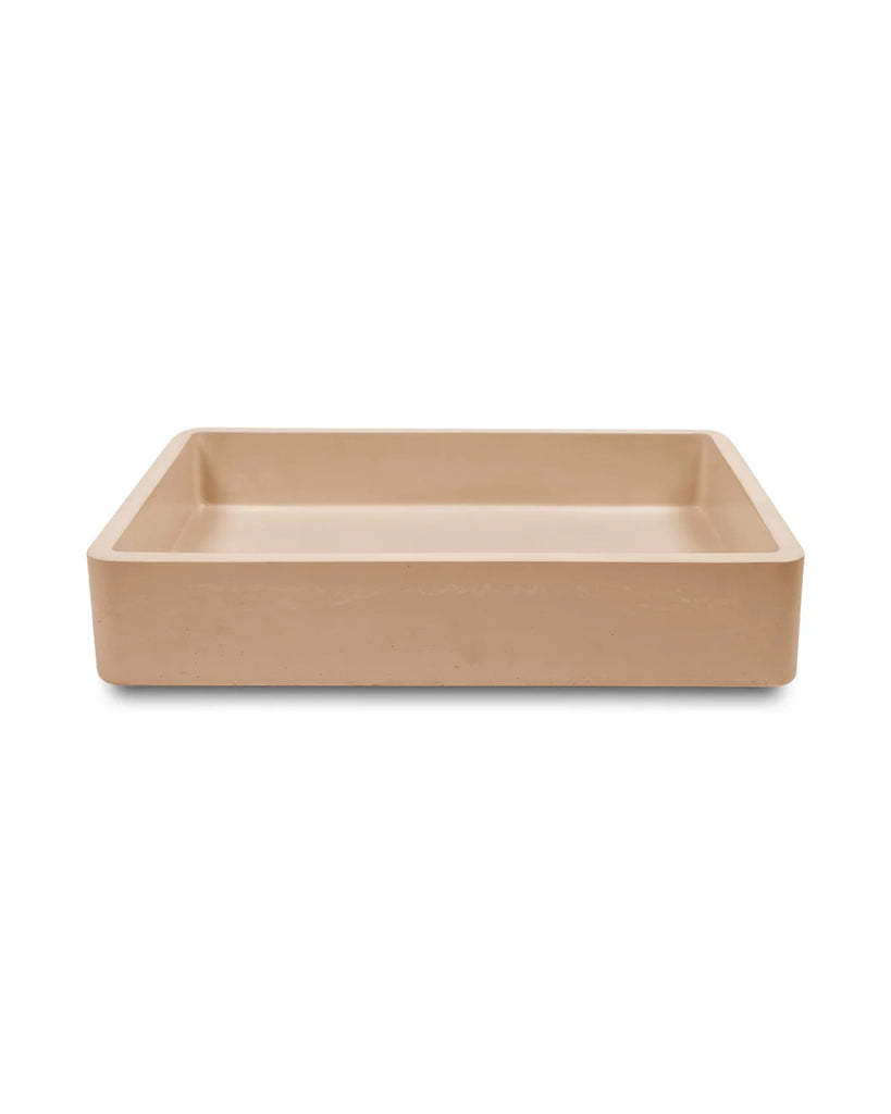 Nood Co Vesl Rectangle Basin Wall Hung - Pastel Peach