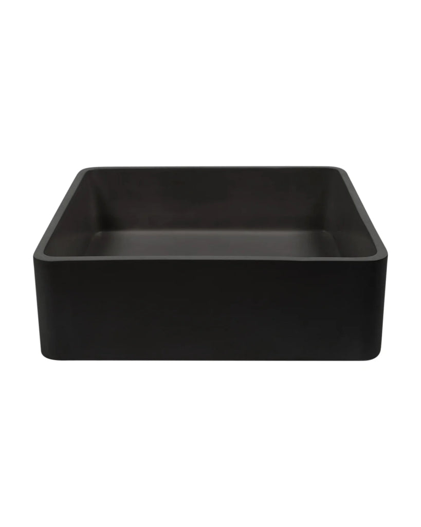 Nood Co Vesl Square Basin Wall Hung - Charcoal
