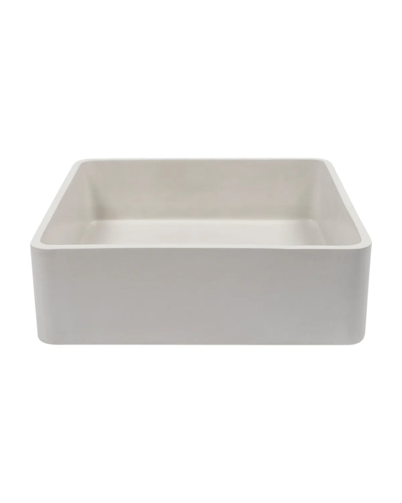 Nood Co Vesl Square Basin Wall Hung - Ivory