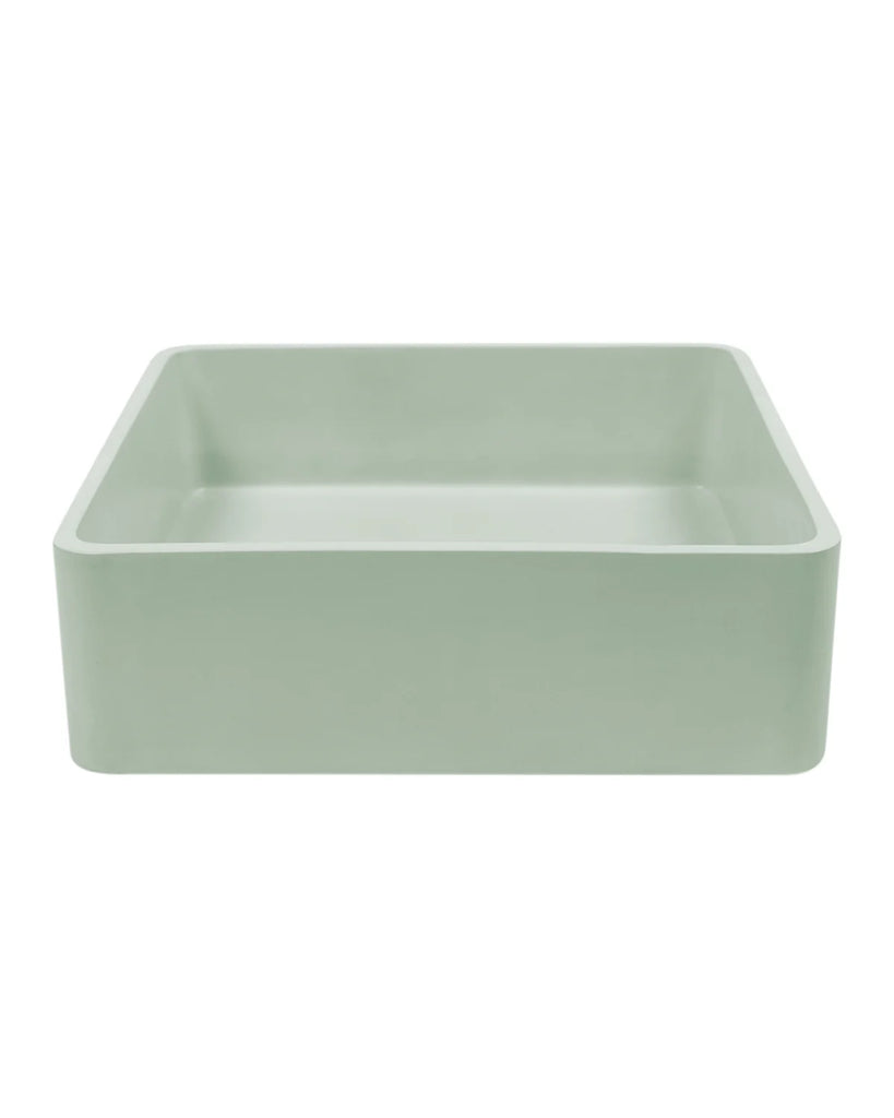 Nood Co Vesl Square Basin Wall Hung - Mint
