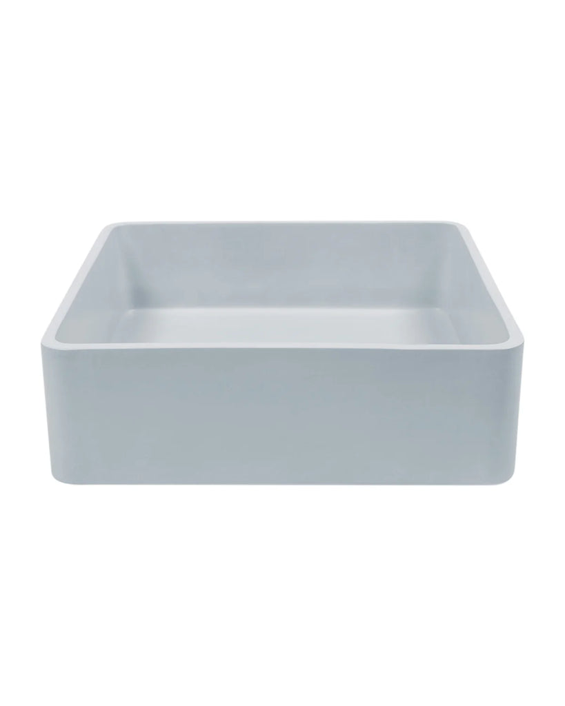 Nood Co Vesl Square Basin Wall Hung - Powder Blue