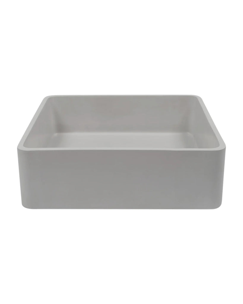 Nood Co Vesl Square Basin Wall Hung - Sky Grey
