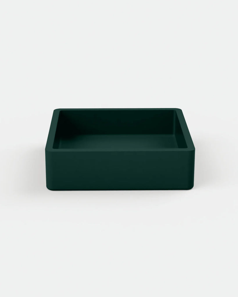 Nood Co Vesl Square Basin Wall Hung - Teal