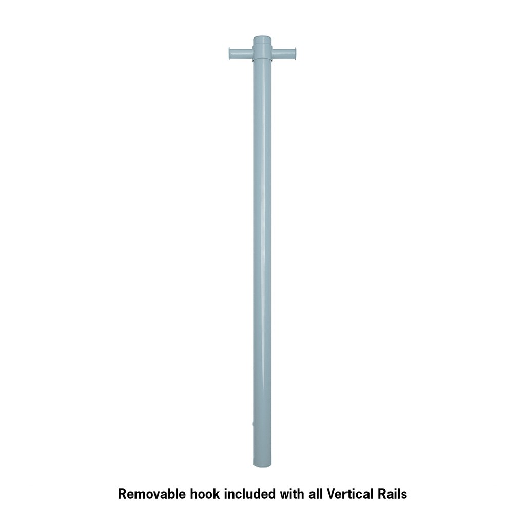 Thermogroup Straight Round Vertical Single Heated Towel Rail - Horizon Blue