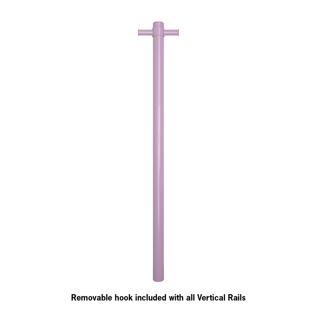 Thermogroup Straight Round Vertical Single Heated Towel Rail - Lilac Satin