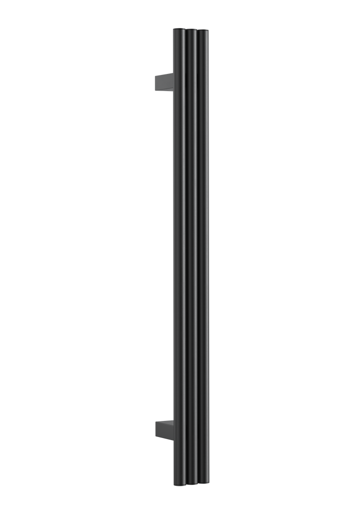 Thermogroup Triple Tube Vertical Single Heated Towel Rail - Matte Black