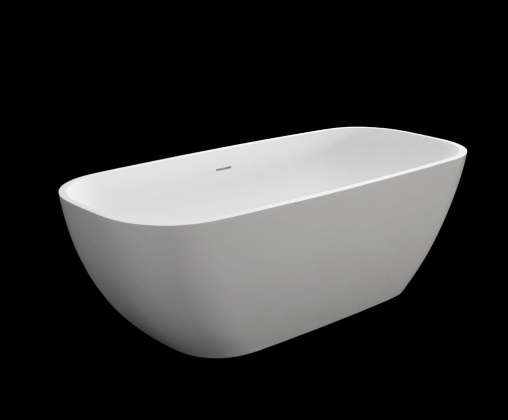 Kaskade Rachel Freestanding Stone Bath - Matte White