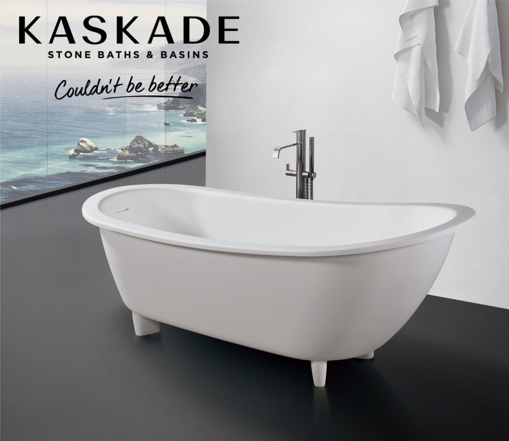 Kaskade Genevieve Freestanding Stone Bath - Matte White