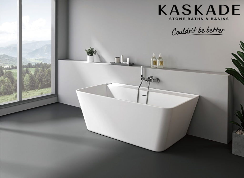 Kaskade Hazel Freestanding Stone Bath - Matte White
