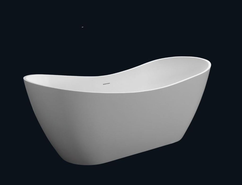 Kaskade Vicky Freestanding Stone Bath - Matte White