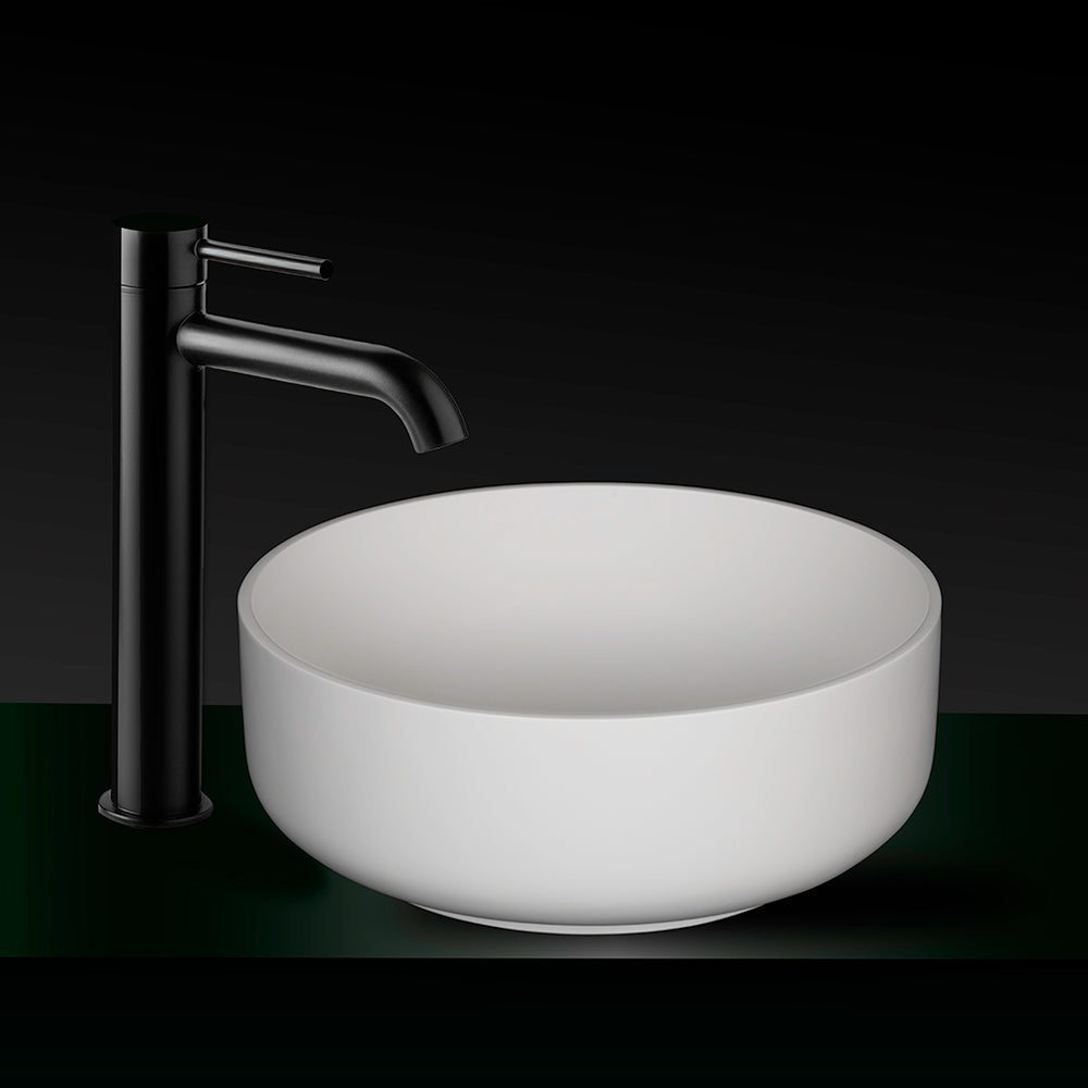 Kaskade Kolo Stone Basin - Matte White