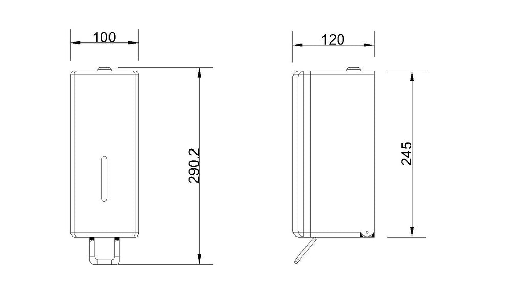 Metlam Vertical Soap Dispenser - Designer Black