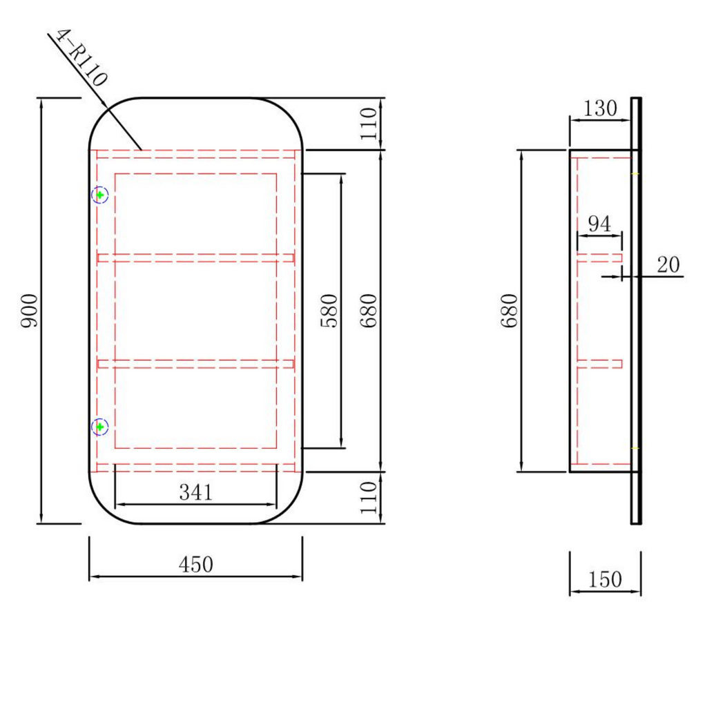 Aulic Vienna Shaving Cabinet