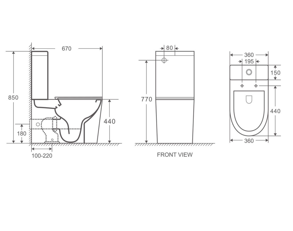 Voro Back to Wall Toilet Suite Gloss White