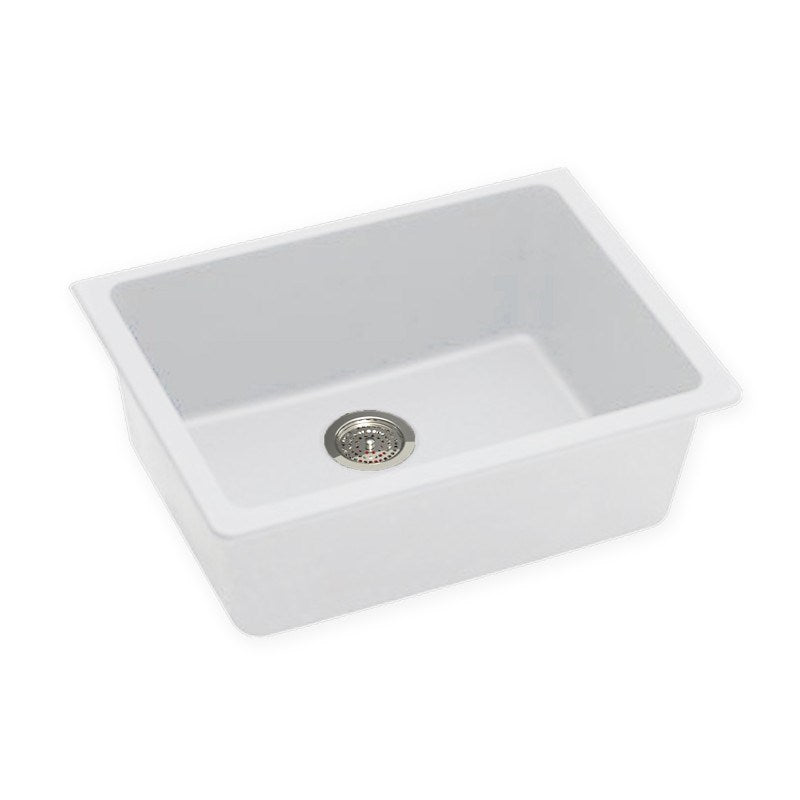Granite Single Bowl Kitchen Sink 635x469x241mm - White